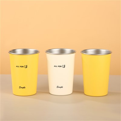 304 ଷ୍ଟେନଲେସ୍ ଷ୍ଟିଲ୍ ଏକକ {{1} Lay ସ୍ତରୀୟ ଜଳ କପ୍ |